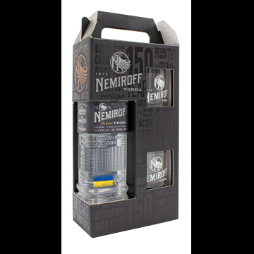 Nemiroff De Luxe Vodka GVP met 2 Glazen