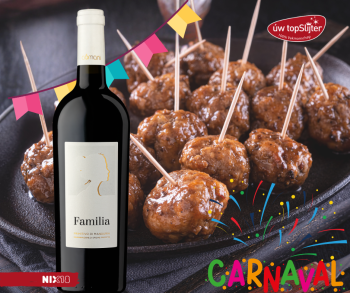 Carnaval - gehaktballetjes - Familia Primitivo Di Manduria - uw topSlijter gerecht