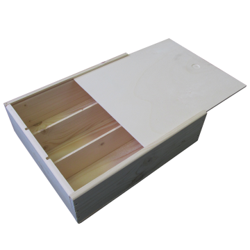 Wijnkist met Schuifdeksel 3 Flessen