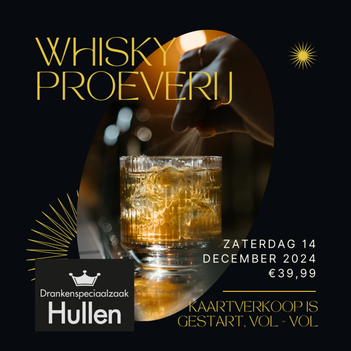 Whisky proeverij 14 december