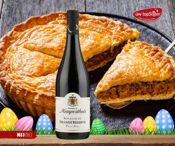 Meat Pie - Domaine de Mauperthuis Bourgogne Pinot Noir Grande Reserve - uw topSlijter - gerecht